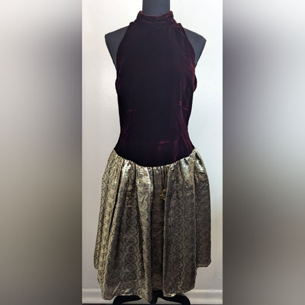 VTG Cachet by Bari Protas 80s 90s Whimsigoth Glam Cocktail Party Dress 13/14